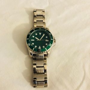 2 Aldo Watches Silver with Green & Brown W/ Gold